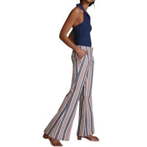 Anthropologie Striped Flare Pants Size 4